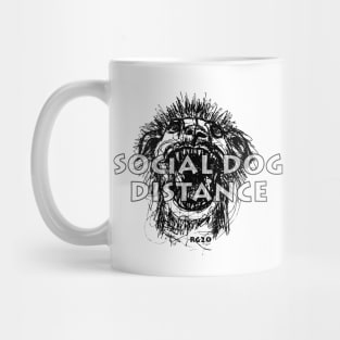 Social Dog Distance, Dog World Distance Mug